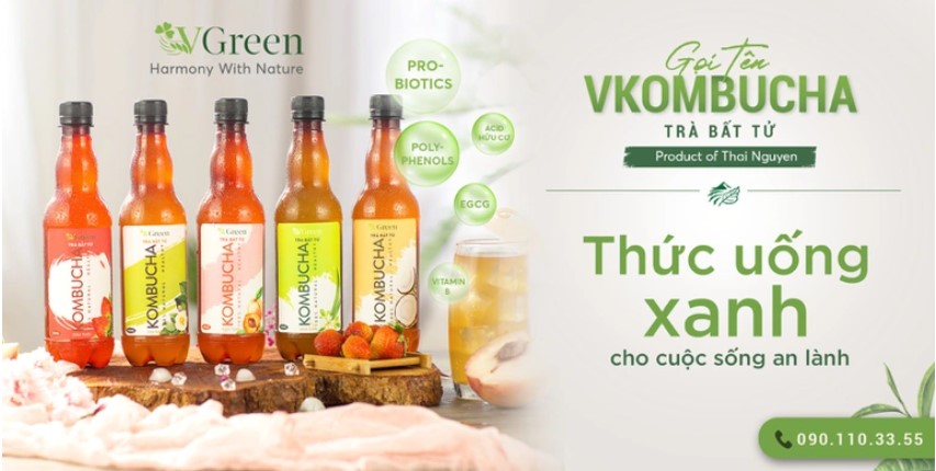 Sản phẩm VKombucha - Top 10 Tin dùng Việt Nam 2021