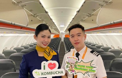 Vgreen đồng hành cùng Pacific Airlines đưa sả phẩm Kombucha lên mỗi chuyến bay 